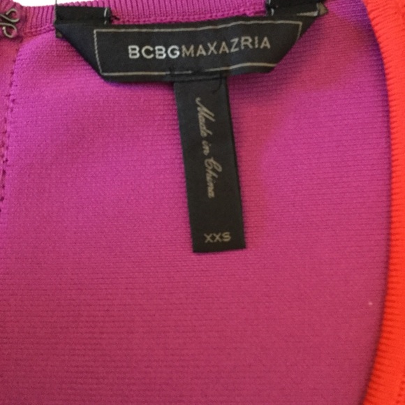 BCBGMaxAzria Finch Short Colorblock Bandage Dress - Picture 4 of 8